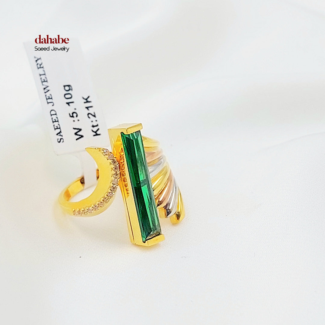 Zircon Studded Deluxe Ring