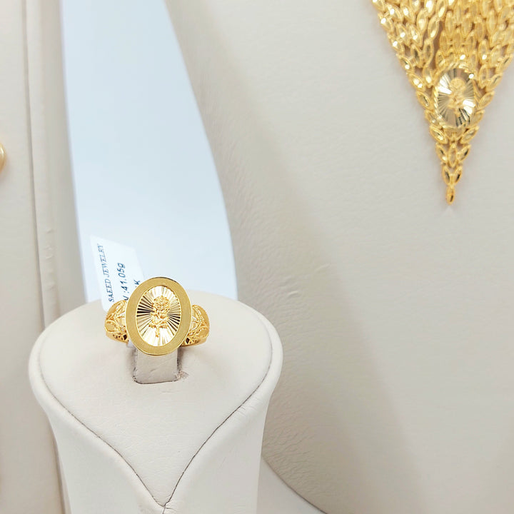 Ounce Leaf Set Made of 21K Gold by Saeed Jewelry 