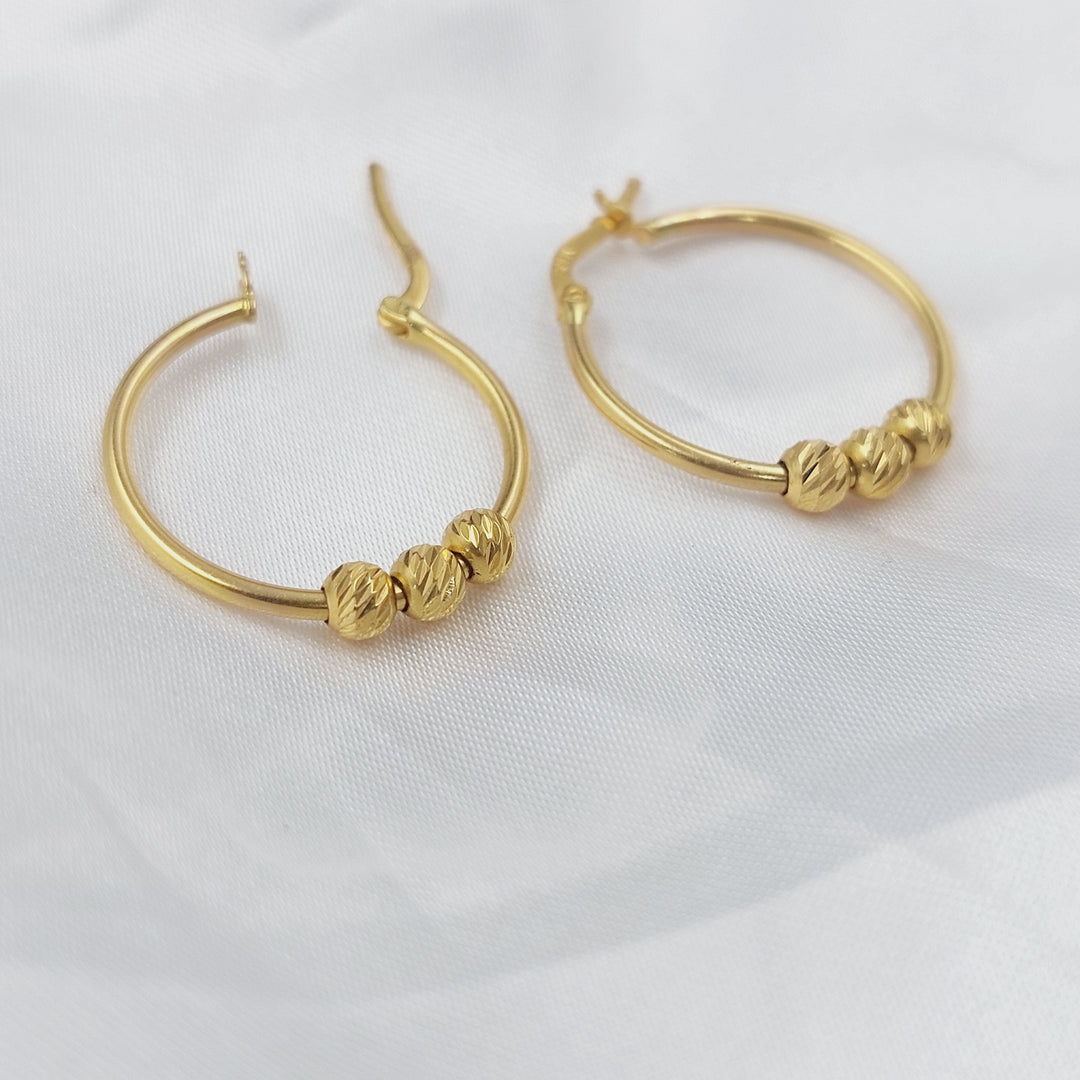 21K حلق ذبلة اكسترا-مجوهرات الشيخ سعيد-Saeed Jewelry 