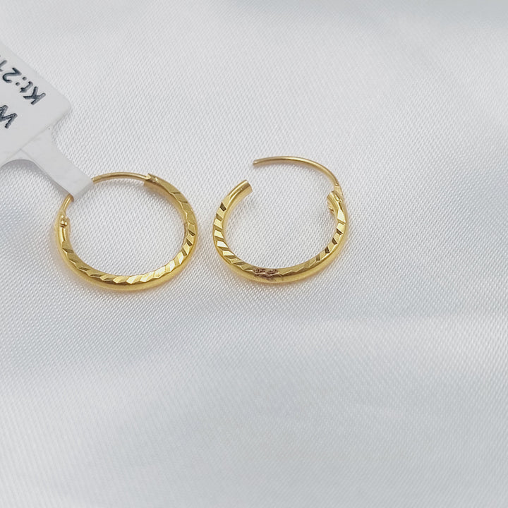 21K حلق ذبلة-مجوهرات الشيخ سعيد-Saeed Jewelry 