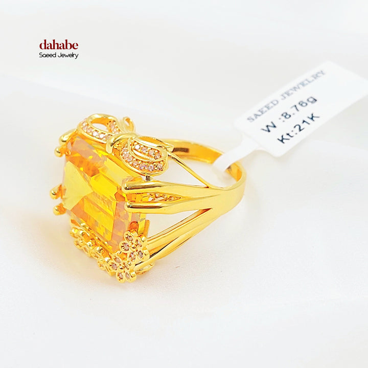 Zircon Studded Deluxe Ring
