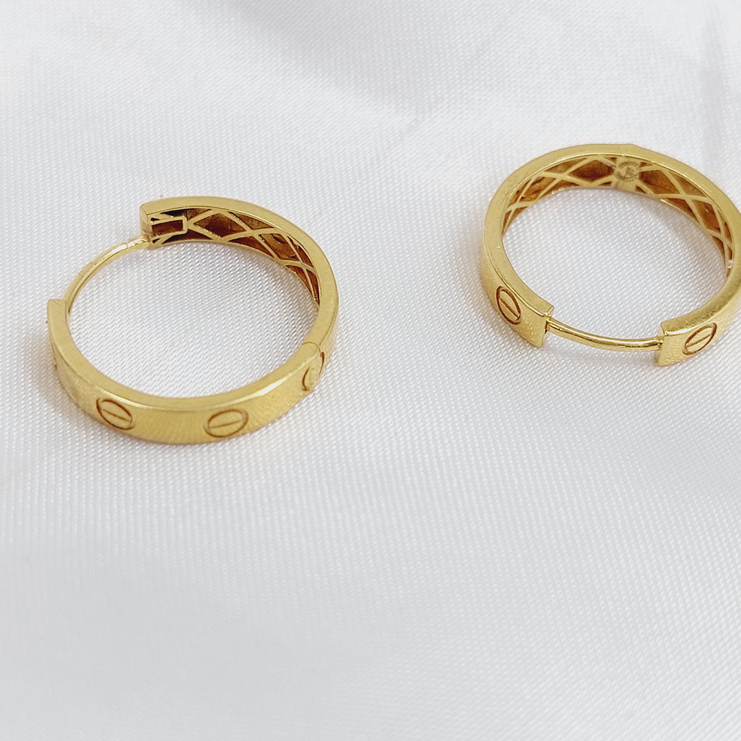 Hoop Earrings Made of 21K Gold by Saeed Jewelry 