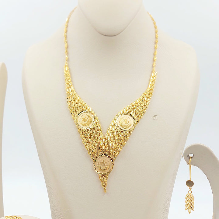 Rashadi Leaf Set Made of 21K Gold by Saeed Jewelry 
