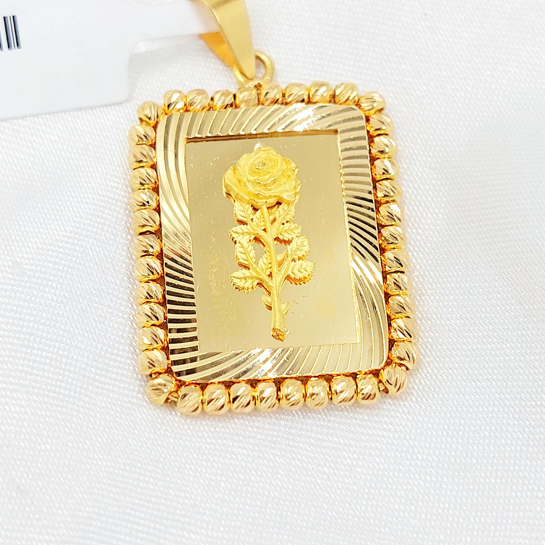Deluxe Ounce Pendant Made of 21K Gold by Saeed Jewelry 
