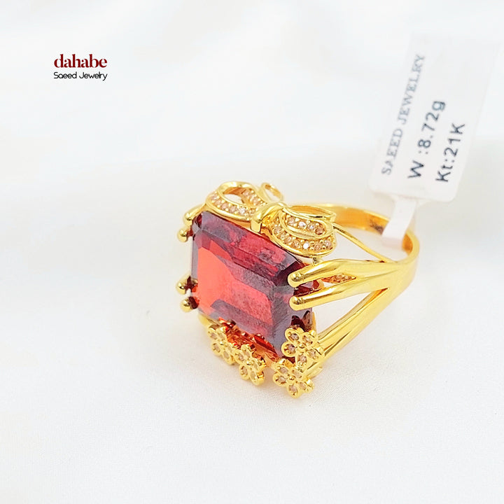 Zircon Studded Deluxe Ring