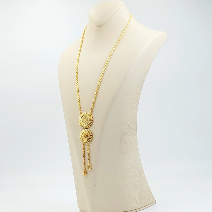 Rashadi Balls Necklace Made of 21K Gold by Saeed Jewelry 