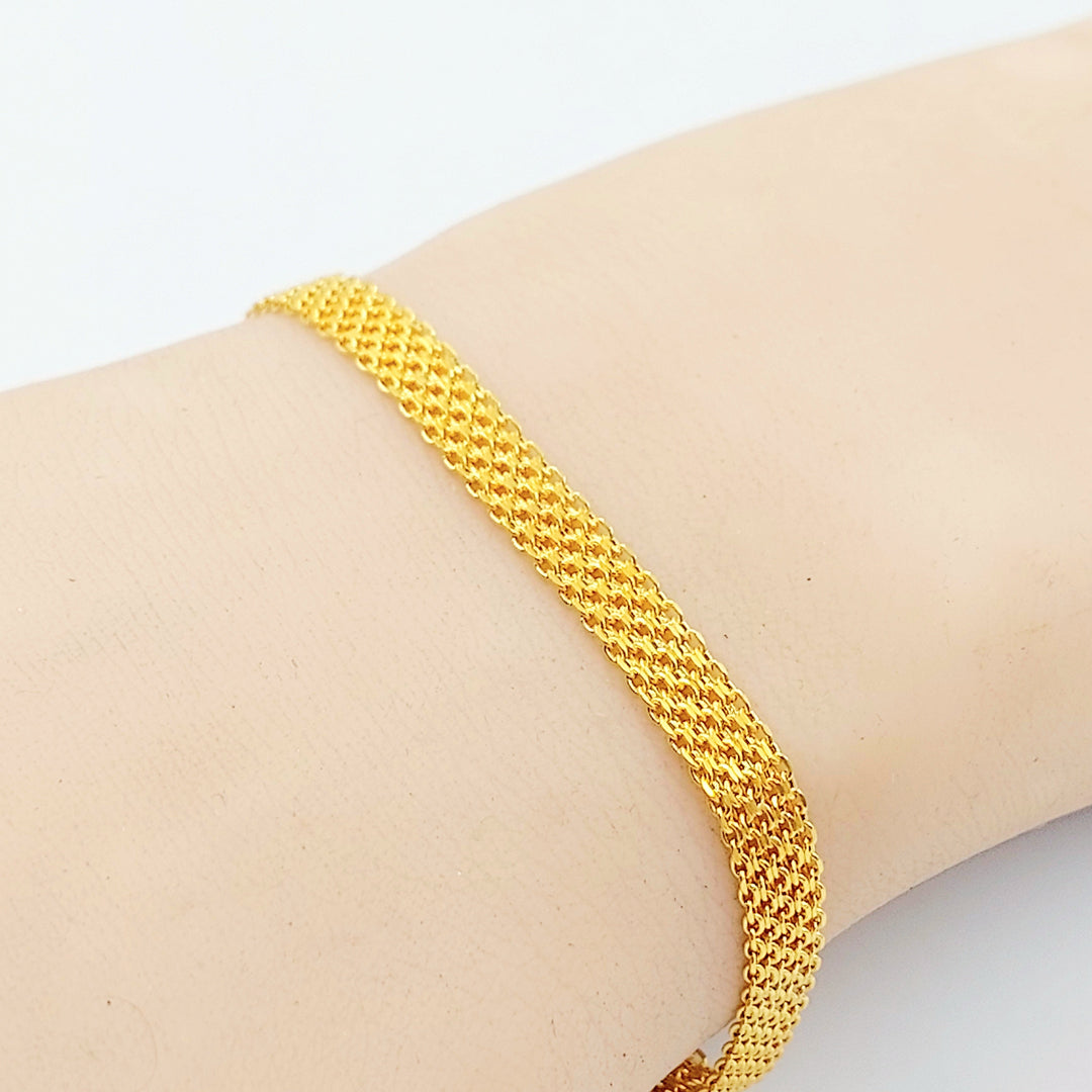 Fancy Bracelet Made of 21K Gold by Saeed Jewelry 