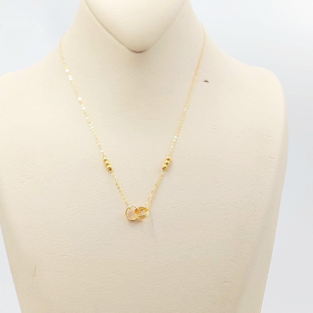 21K Gold Interlocking Circle Necklace
