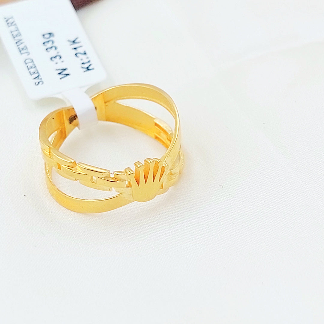 Deluxe X Style Ring Made of 21K Gold by Saeed Jewelry 