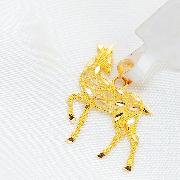 21K Gold Gazelle Pendant