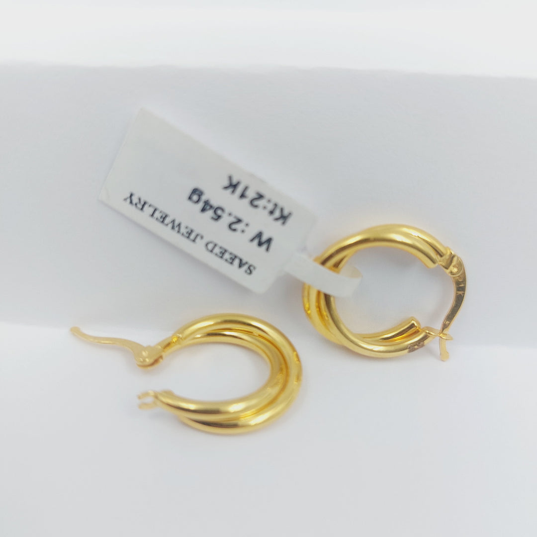 21K حلق ذبلة اكسترا-مجوهرات الشيخ سعيد-Saeed Jewelry 