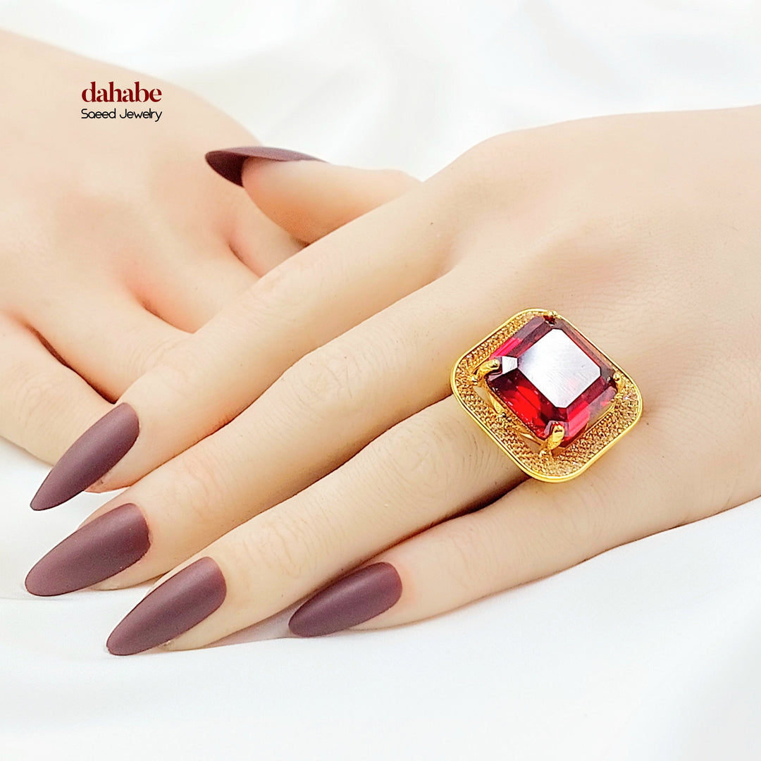 Zircon Studded Deluxe Ring
