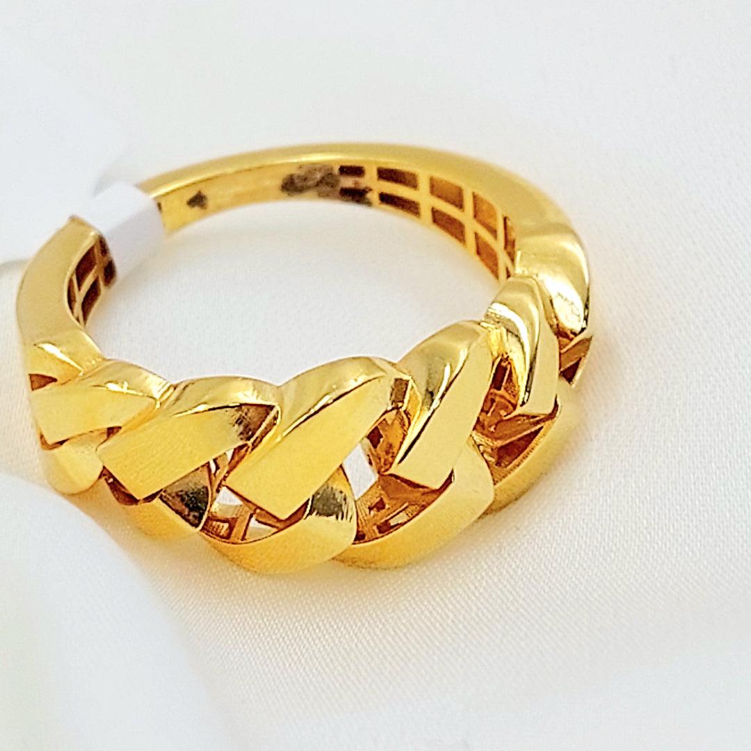 21K Gold Cuban Link Ring
