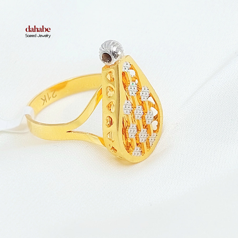 21K خاتم اكسترا-مجوهرات الشيخ سعيد-Saeed Jewelry 