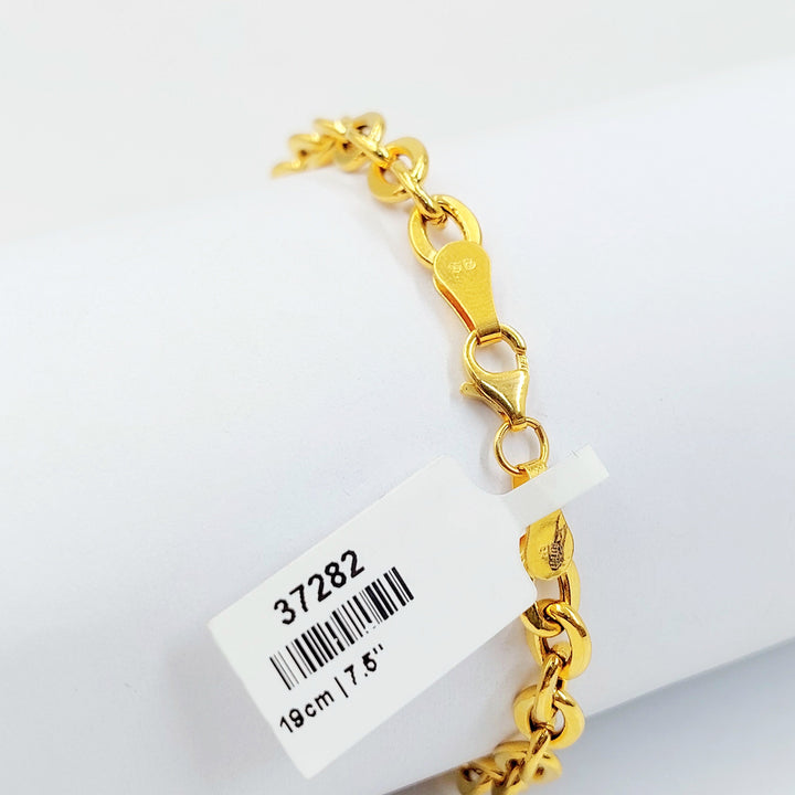 Deluxe Rounded Bracelet Made of 21K Gold by Saeed Jewelry 