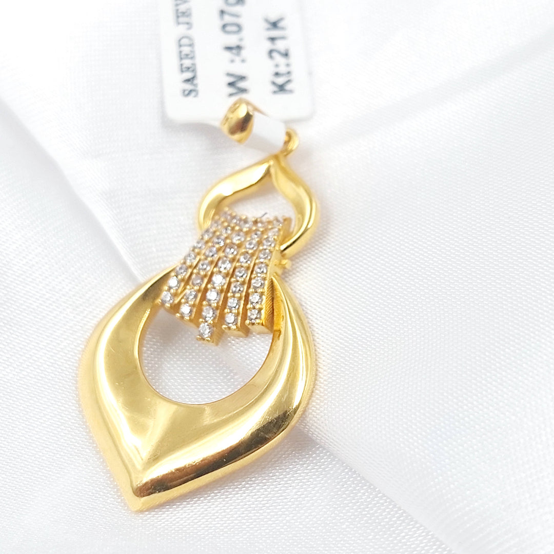 21K تعليقة اكسترا مرصع-مجوهرات الشيخ سعيد-Saeed Jewelry 