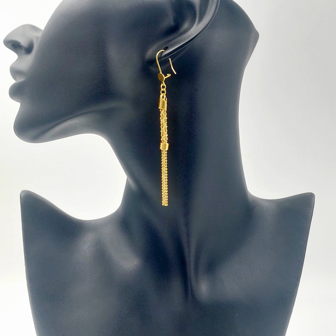 21K حلق فانسي اكسترا-مجوهرات الشيخ سعيد-Saeed Jewelry 