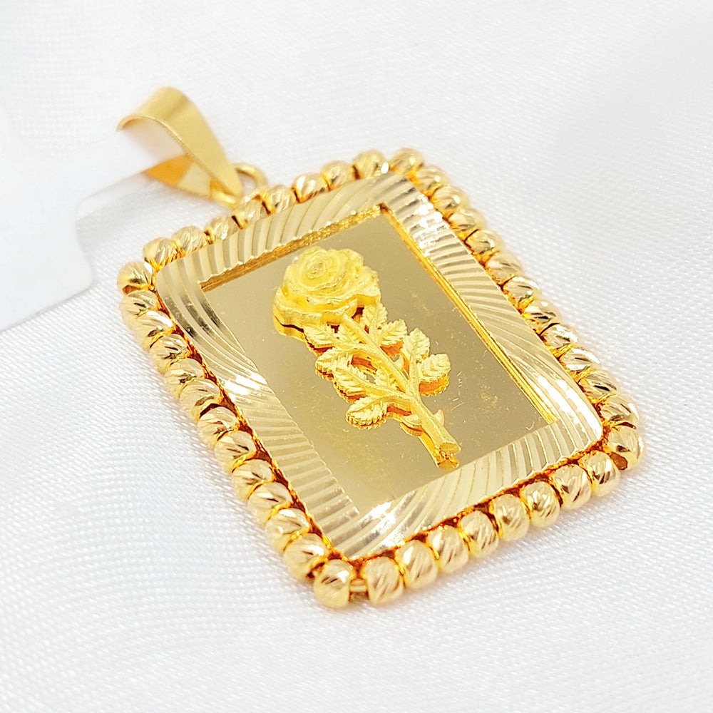 Deluxe Ounce Pendant Made of 21K Gold by Saeed Jewelry 