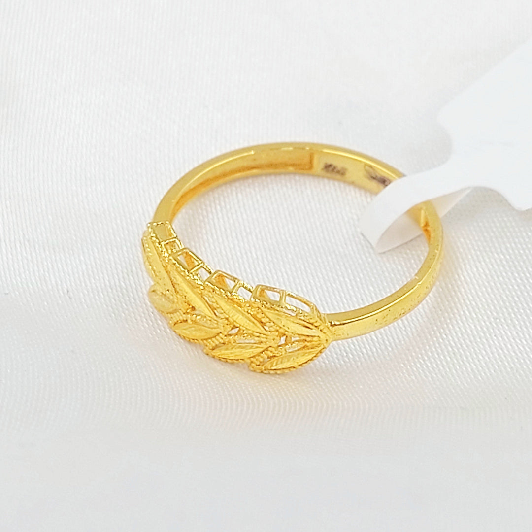 Leaf Ring Made of 21K Gold by Saeed Jewelry 