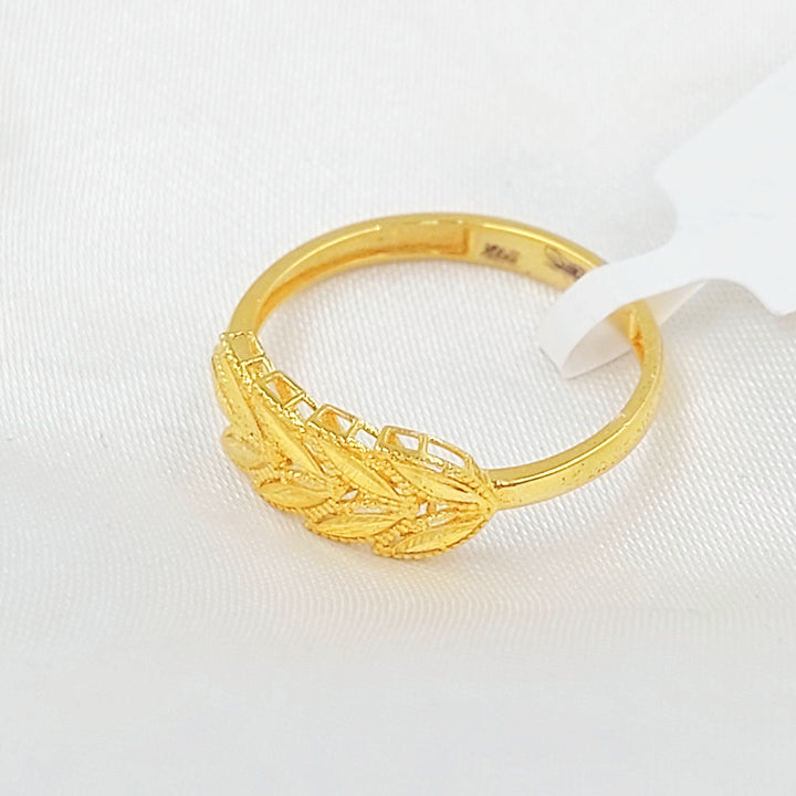 Leaf Ring Made of 21K Gold by Saeed Jewelry 