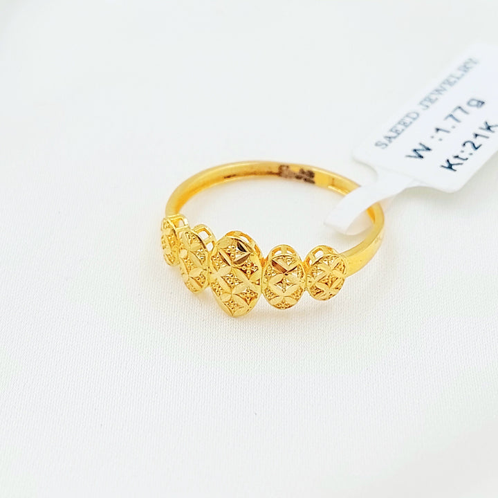 Light Deluxe Ring Made of 21K Gold by Saeed Jewelry 