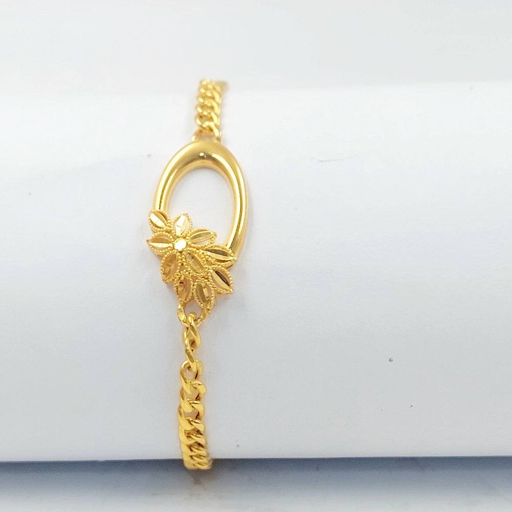 21K اسوارة ورق الشجر-مجوهرات الشيخ سعيد-Saeed Jewelry 