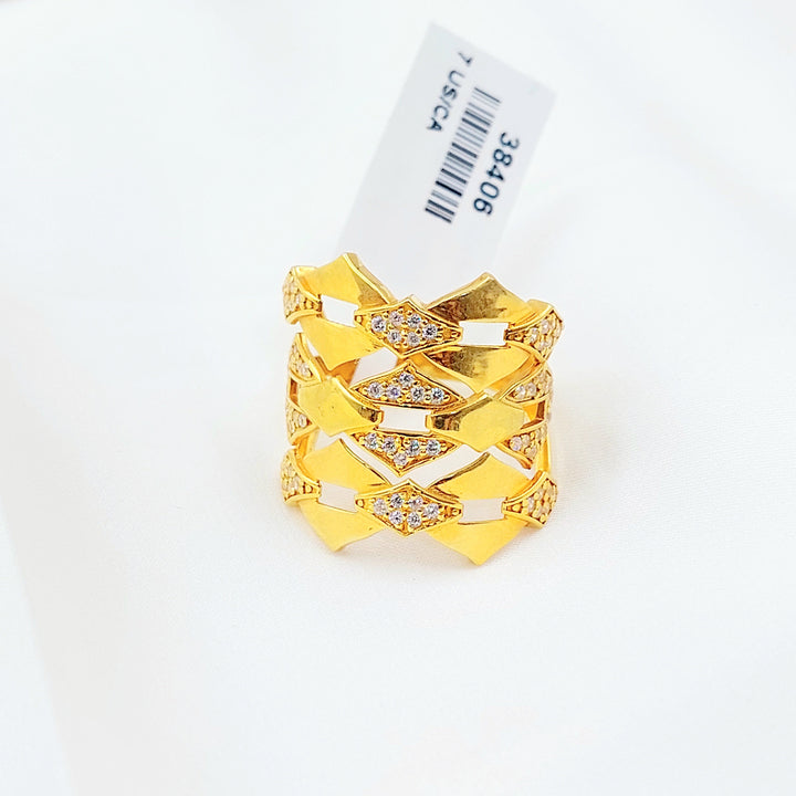 Zircon Studded Deluxe Ring