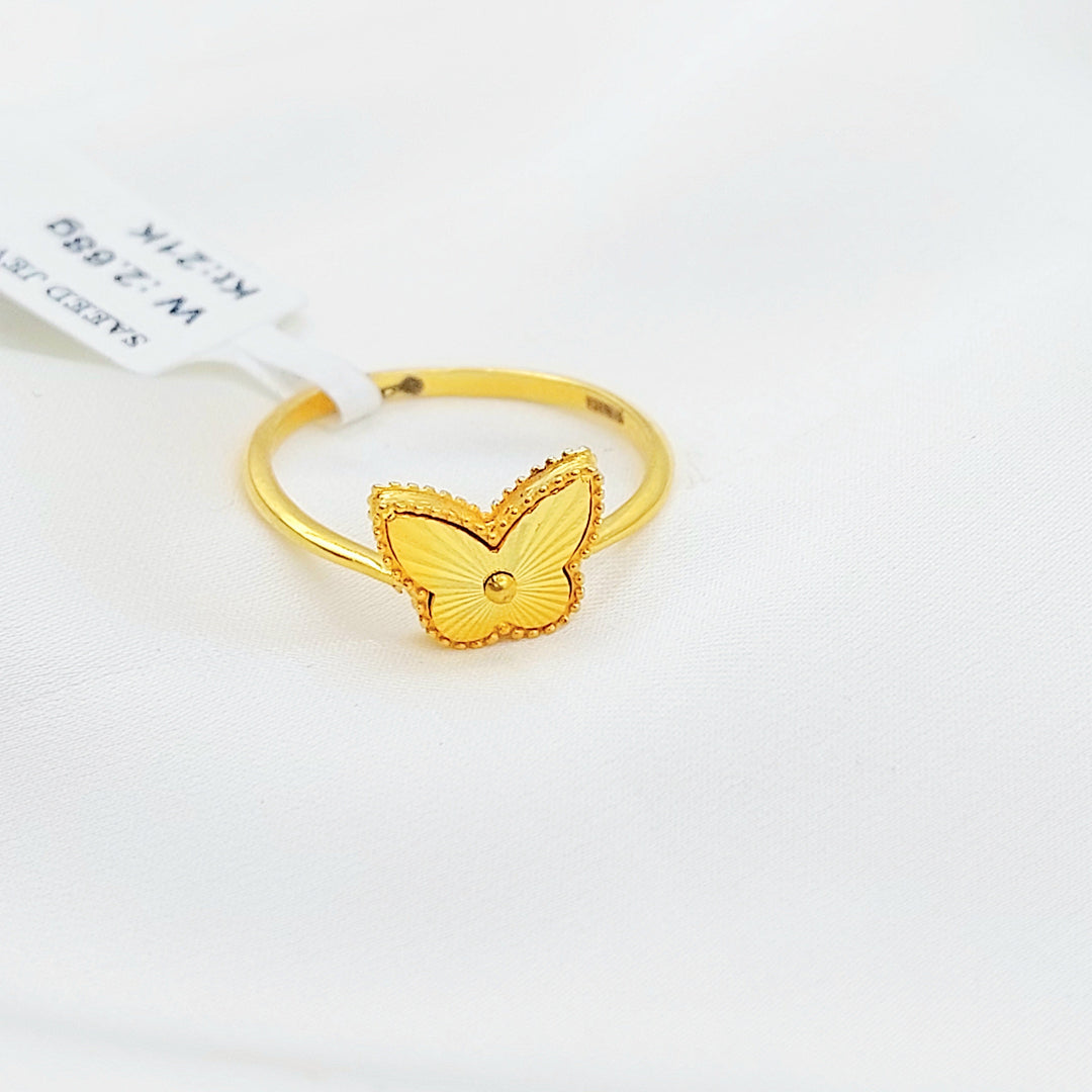 Deluxe Butterfly Ring Made of 21K Gold by Saeed Jewelry 