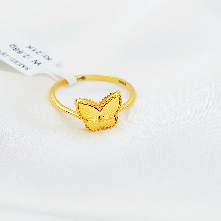 Deluxe Butterfly Ring Made of 21K Gold by Saeed Jewelry 