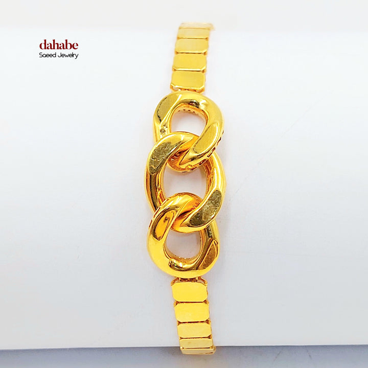 سوار ثلاث وصلات ذهب عيار 21