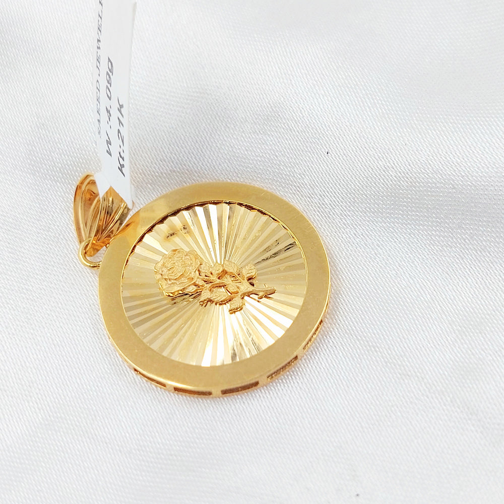 Ounce Pendant Made of 21K Gold by Saeed Jewelry 