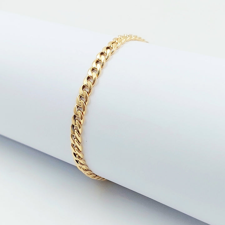 18K اسوارة جنزير مبسط-مجوهرات الشيخ سعيد-Saeed Jewelry 