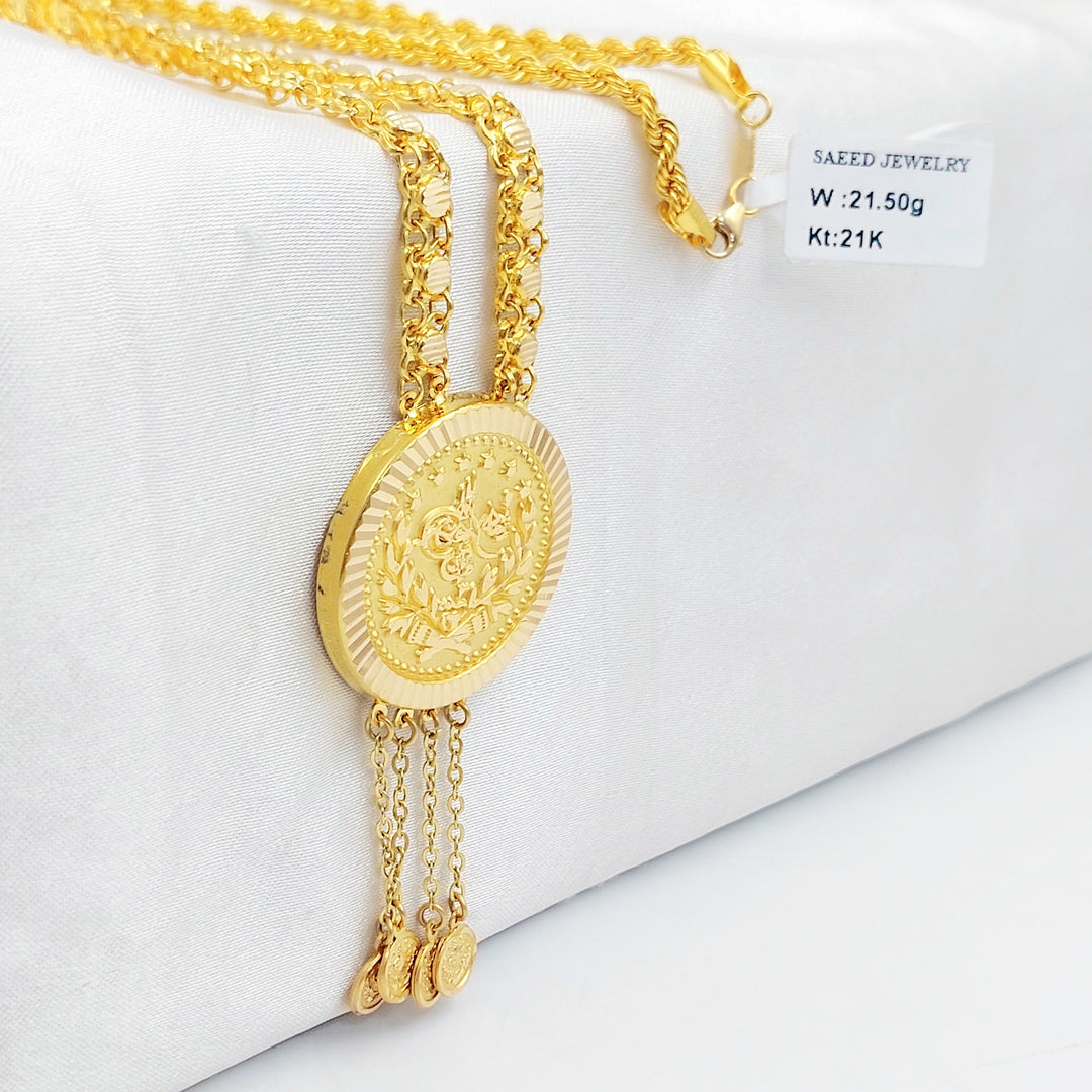 Deluxe Rashadi Necklace Made of 21K Gold by Saeed Jewelry 