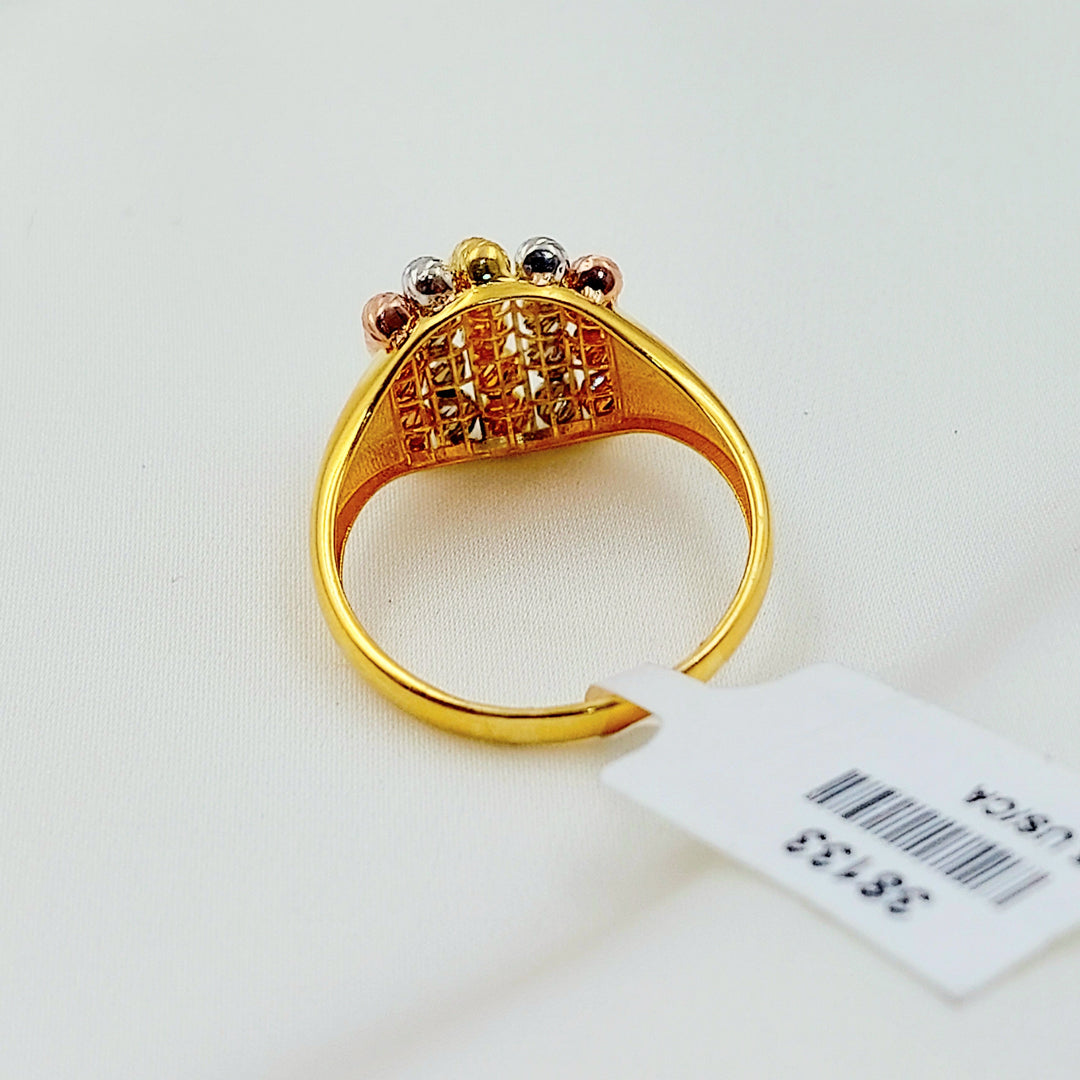 Deluxe Balls Ring Made of 21K Gold by Saeed Jewelry 