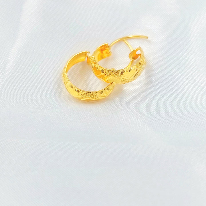 21K حلق ذبلة-مجوهرات الشيخ سعيد-Saeed Jewelry 