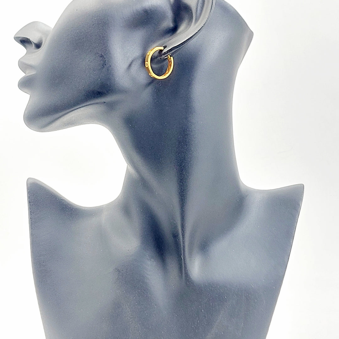 Hoop Earrings Made of 21K Gold by Saeed Jewelry 
