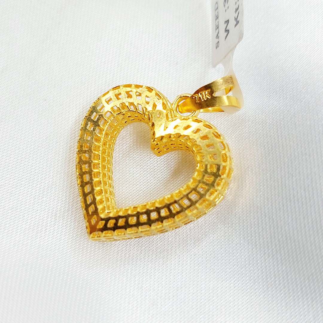 Heart Pendant Made of 21K Gold by Saeed Jewelry 