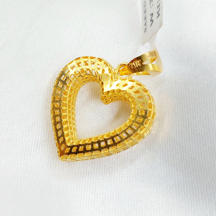 Heart Pendant Made of 21K Gold by Saeed Jewelry 