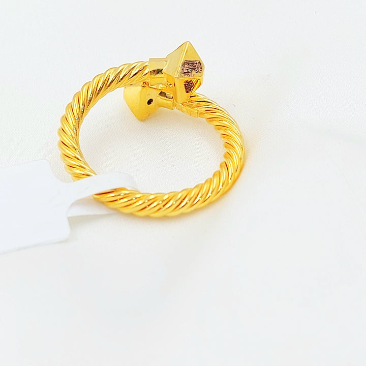 Deluxe Twisted Ring Made of 21K Gold by Saeed Jewelry 