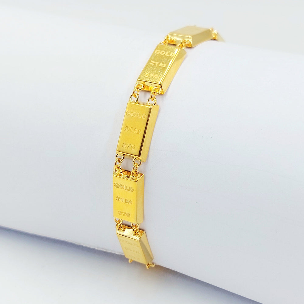 Deluxe Ounce Bracelet Made of 21K Gold by Saeed Jewelry 