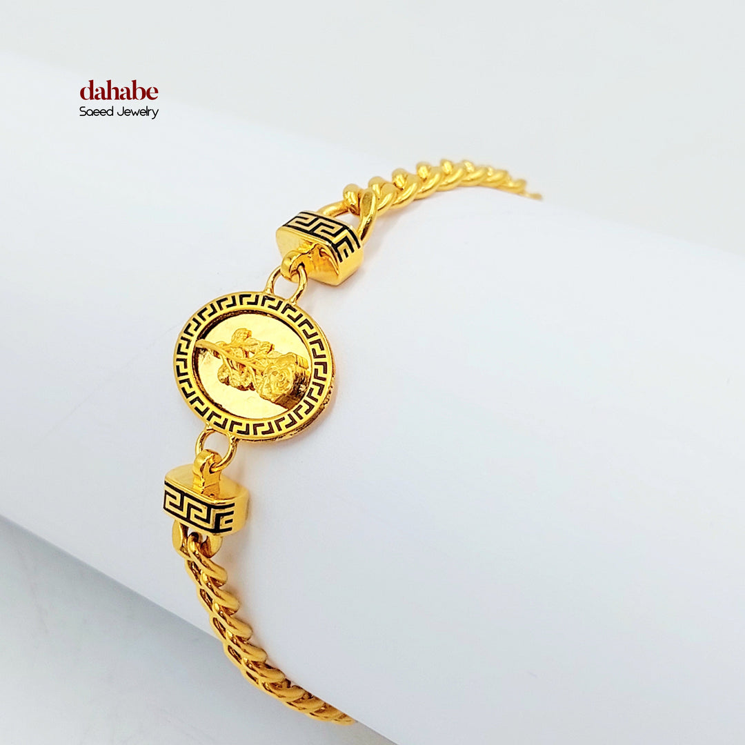 21K Gold Rosa Medallion Bracelet