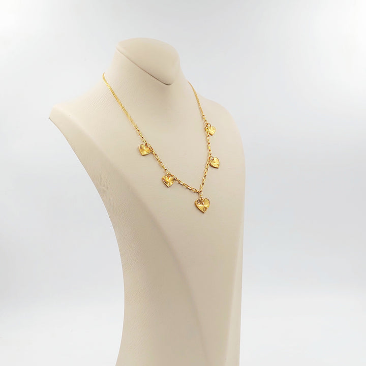 Heart Joy Necklace Made of 21K Gold by Saeed Jewelry 