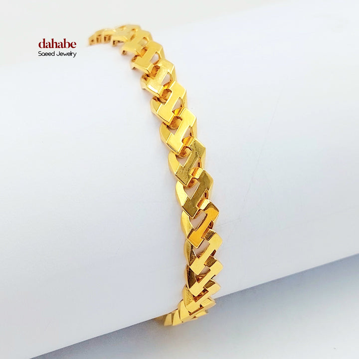 سوار وصلات مستطيلة ذهب عيار 21