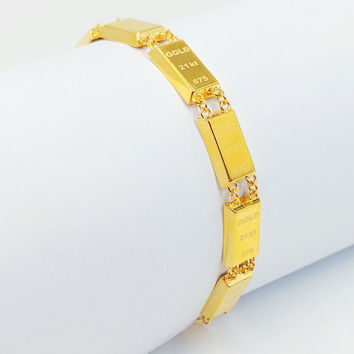 Deluxe Ounce Bracelet Made of 21K Gold by Saeed Jewelry 