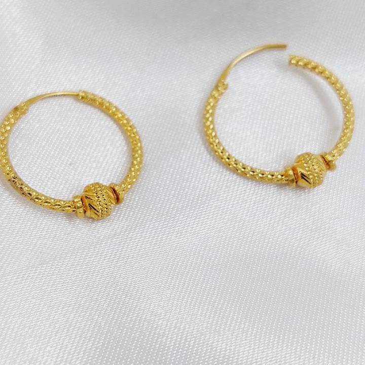 Hoop Earrings Made of 21K Gold by Saeed Jewelry 
