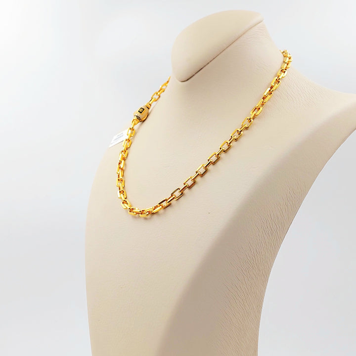 Zircon Studded Paperclip Necklace