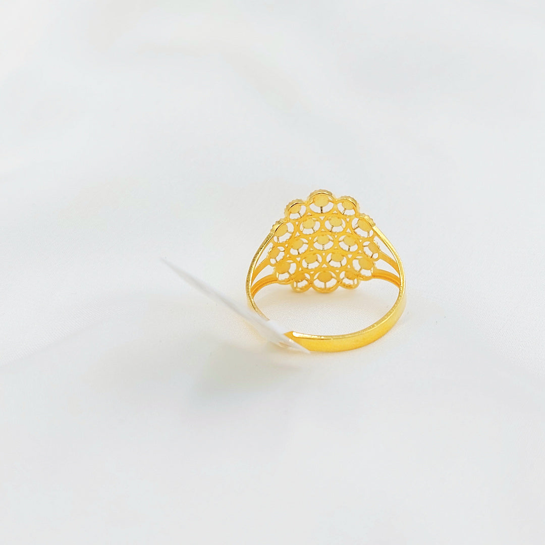 21K Gold Honeycomb Statement Ring