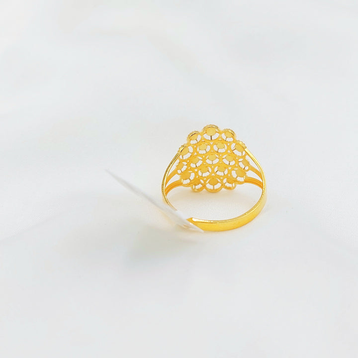 21K Gold Honeycomb Statement Ring
