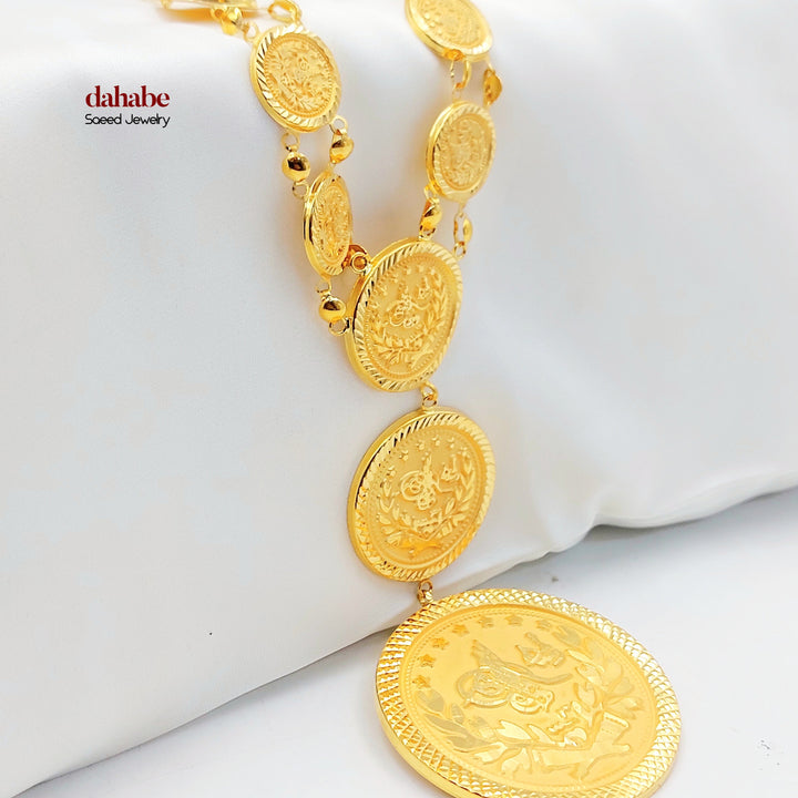 21K Gold Ottoman Medallion Necklace