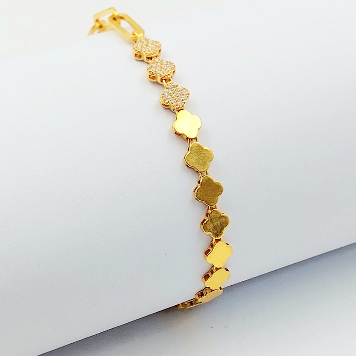 Joy Paperclip Bracelet Made of 21K Gold by Saeed Jewelry 